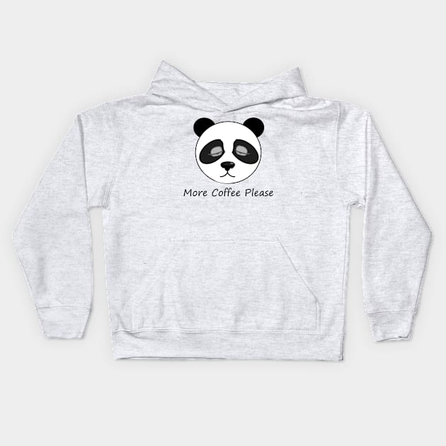 More Coffee Panda Kids Hoodie by m2inspiration